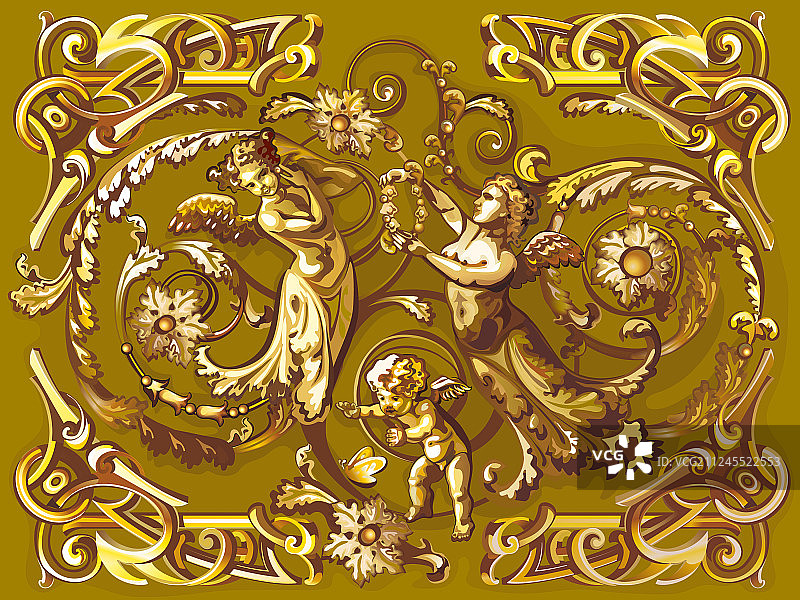 巴洛克风格的天使图片素材