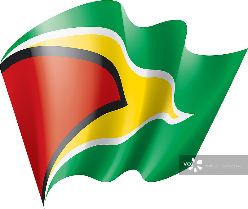 圭亚那国旗上有白色图片素材