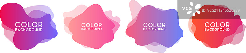 具有抽象形状的彩色流体渐变图片素材