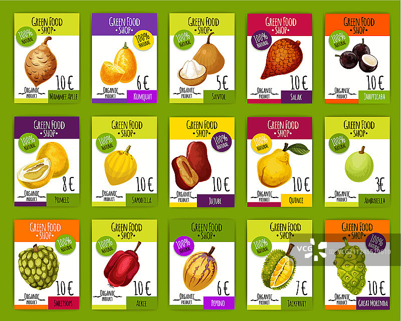 异域热带水果市场价格牌图片素材