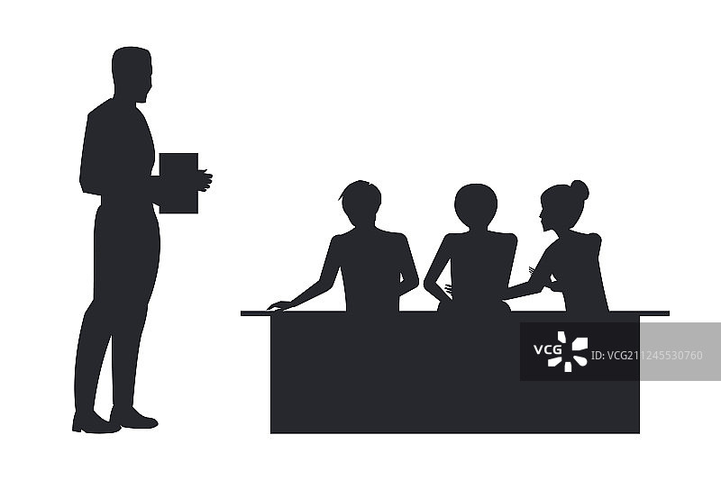 拿着书的商人侧视图和坐着的人图片素材