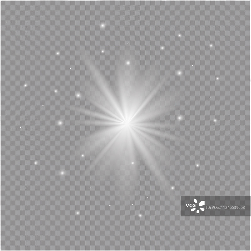 辉光效应星爆与闪光图片素材