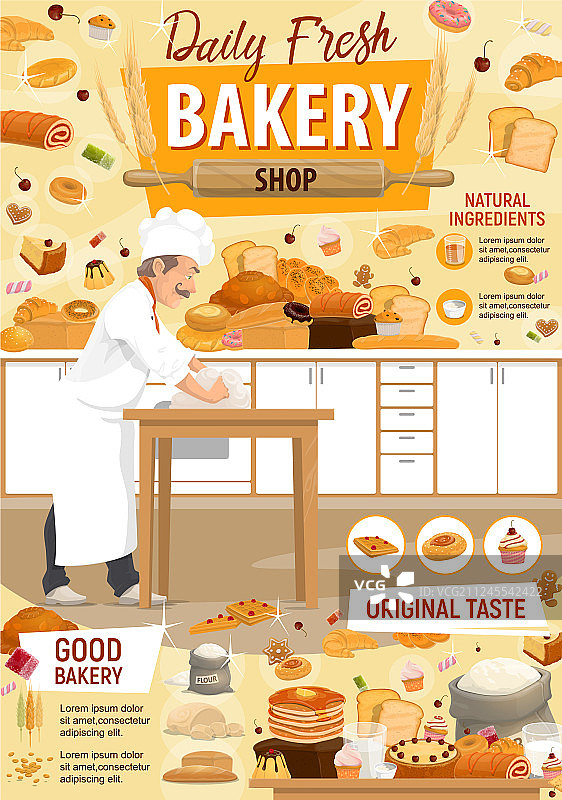 面包店和糕点店图片素材