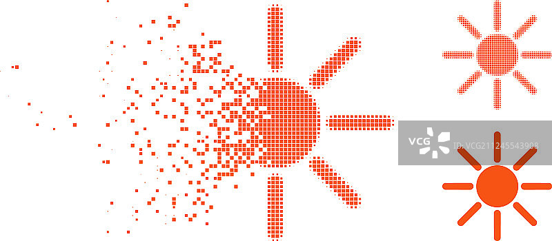 像素损坏的亮度图标图片素材