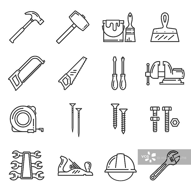 木工木匠工具图标图片素材