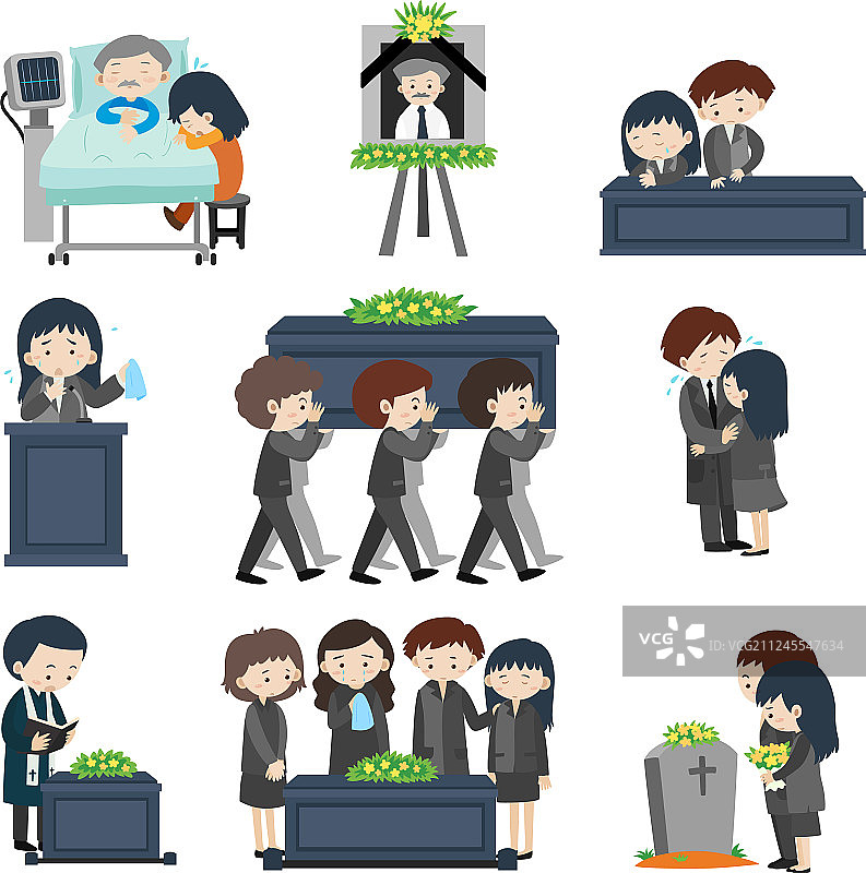 葬礼上的各种仪式图片素材