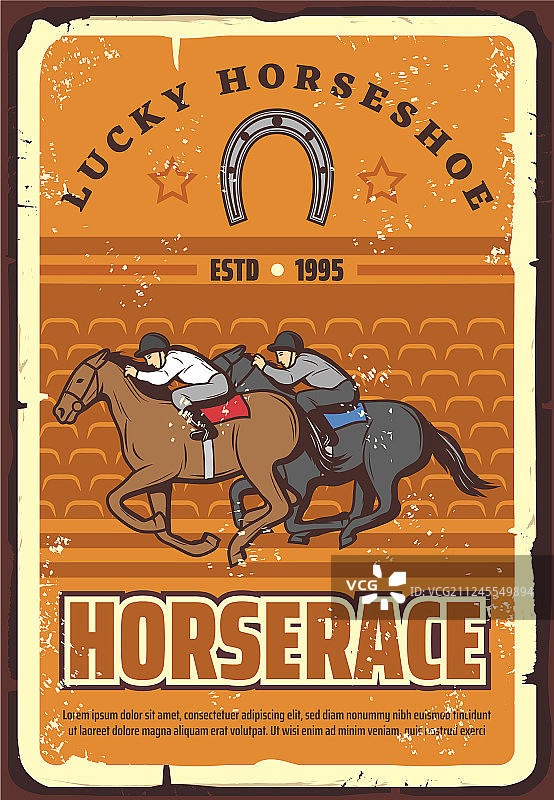 赛马和马术运动复古风格图片素材