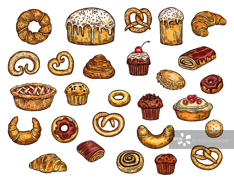 面包店甜点蛋糕糕点图片素材