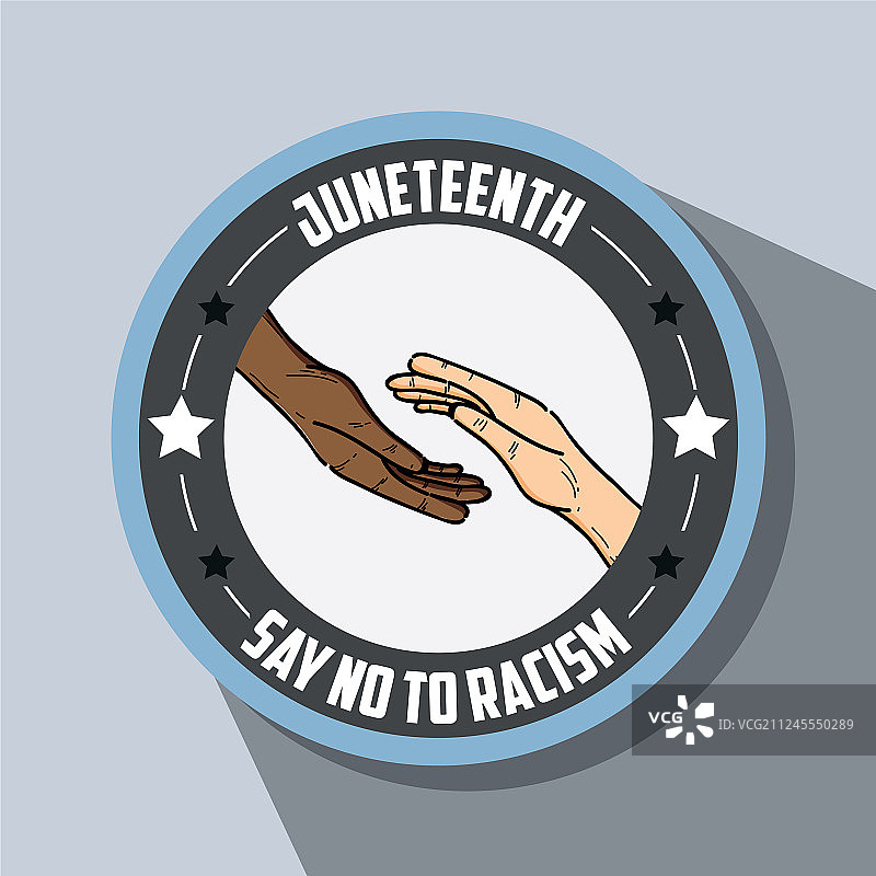 团结的双手标志，反对种族歧视信息图片素材