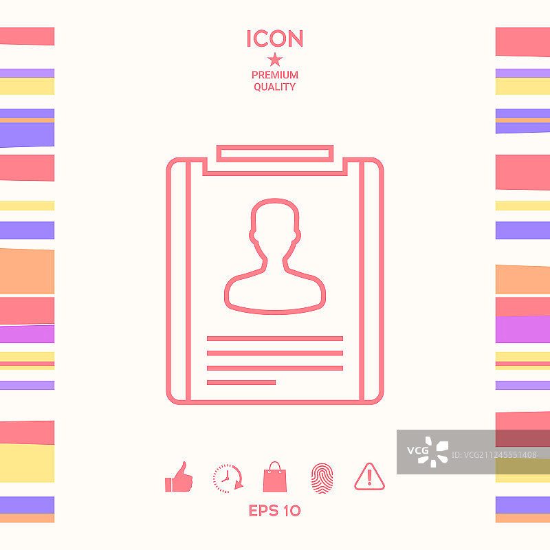 简历线性图标图片素材