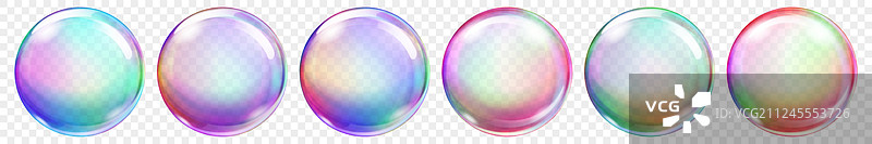 透明彩色肥皂泡图片素材