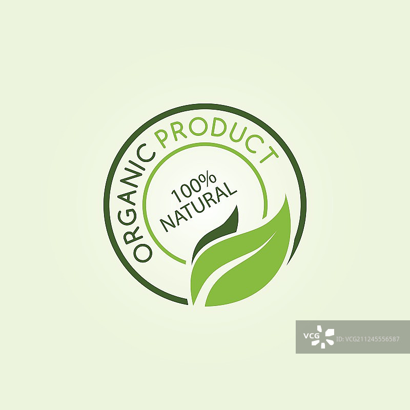 天然有机产品环保标签贴纸图片素材