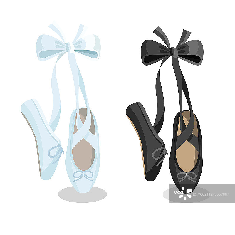 黑白足尖芭蕾舞鞋图片素材