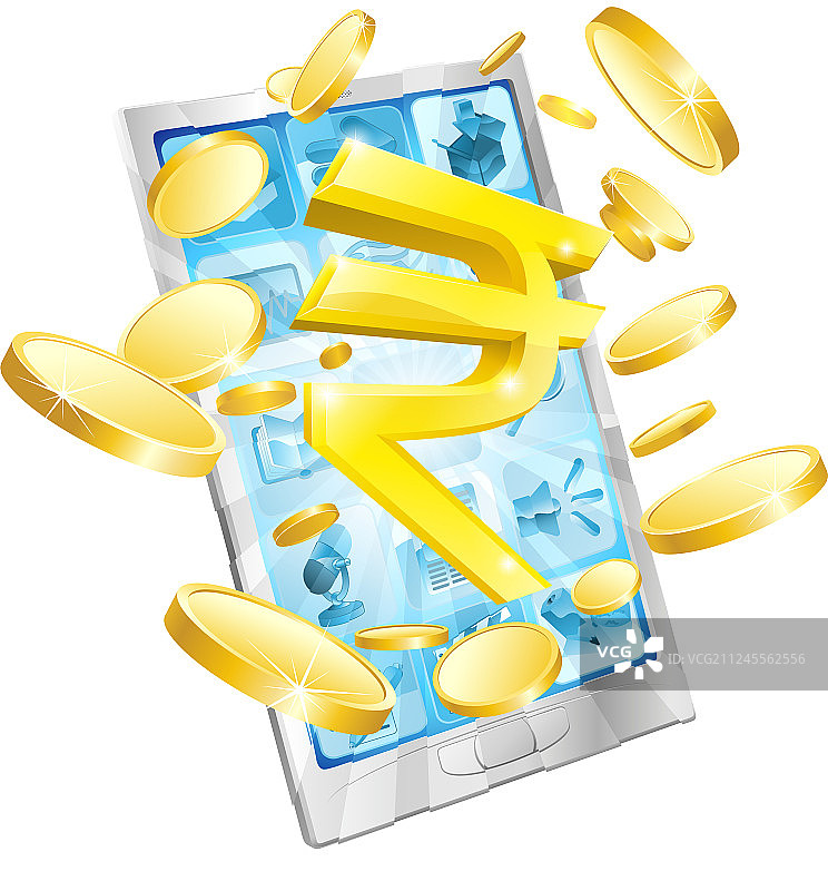 印度卢比支付概念图片素材