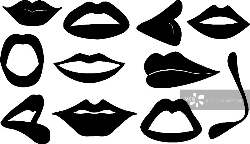 不同嘴唇合集图片素材