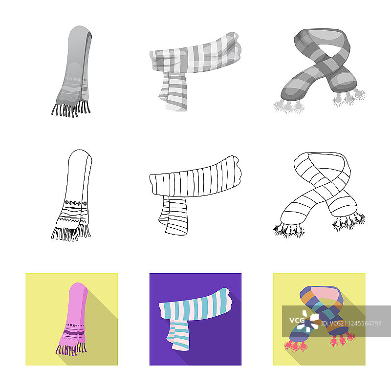 围巾和披肩标志设计图片素材