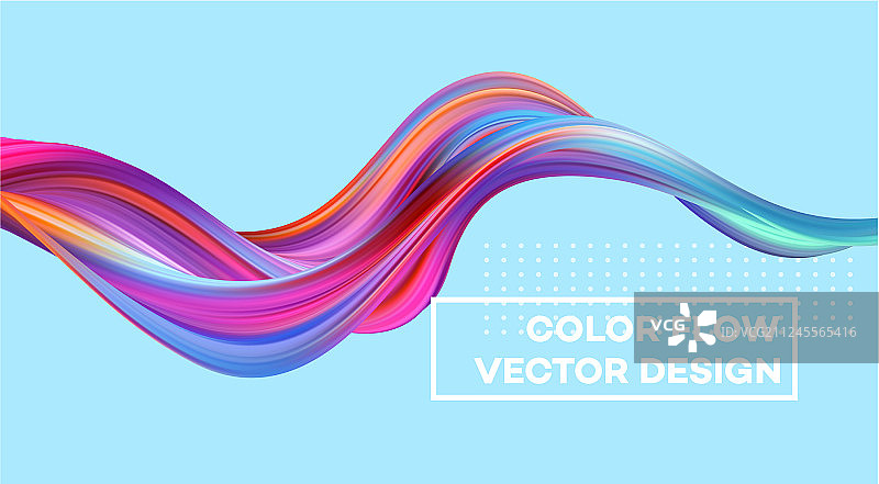 现代彩色流动海报波浪液体形状中图片素材