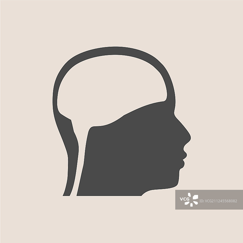男人头部剪影图片素材
