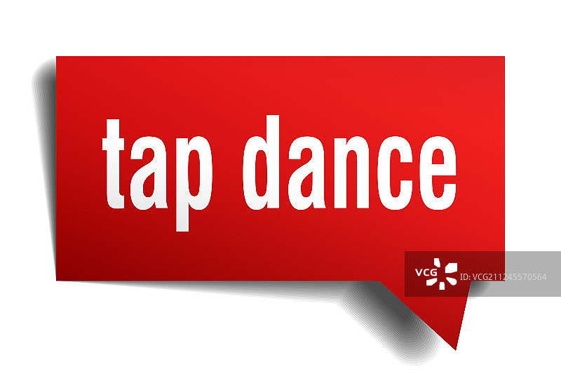 踢踏舞红色3D对话气泡图片素材