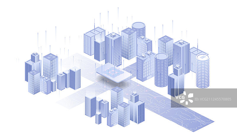白色背景上的建筑物网络SIM卡图标图片素材