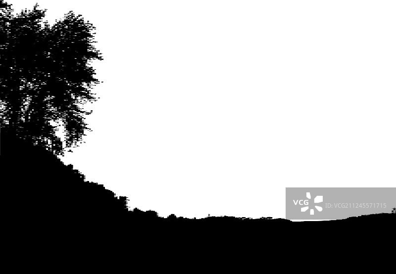 黑色森林剪影图片素材