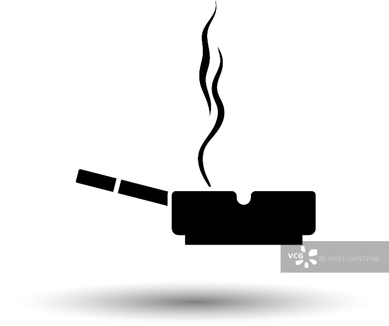 烟灰缸中的香烟图标图片素材