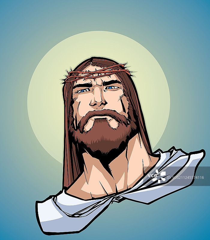 耶稣肖像图标图片素材