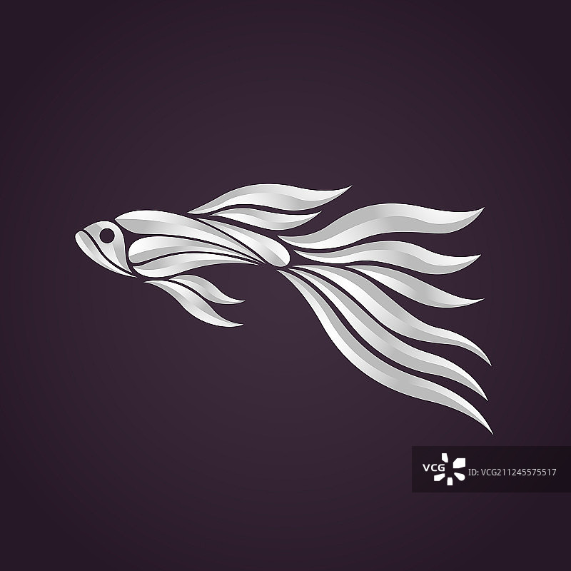 孔雀鱼标志图标设计图片素材