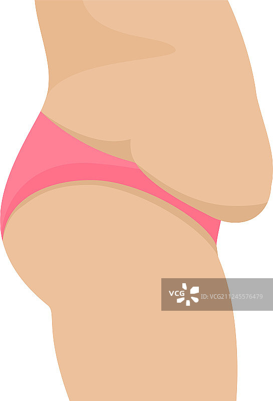 女性腹部赘肉图片素材
