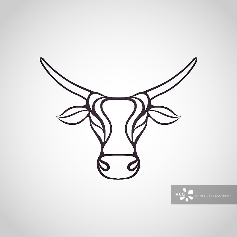 瘤牛logo图标设计图片素材