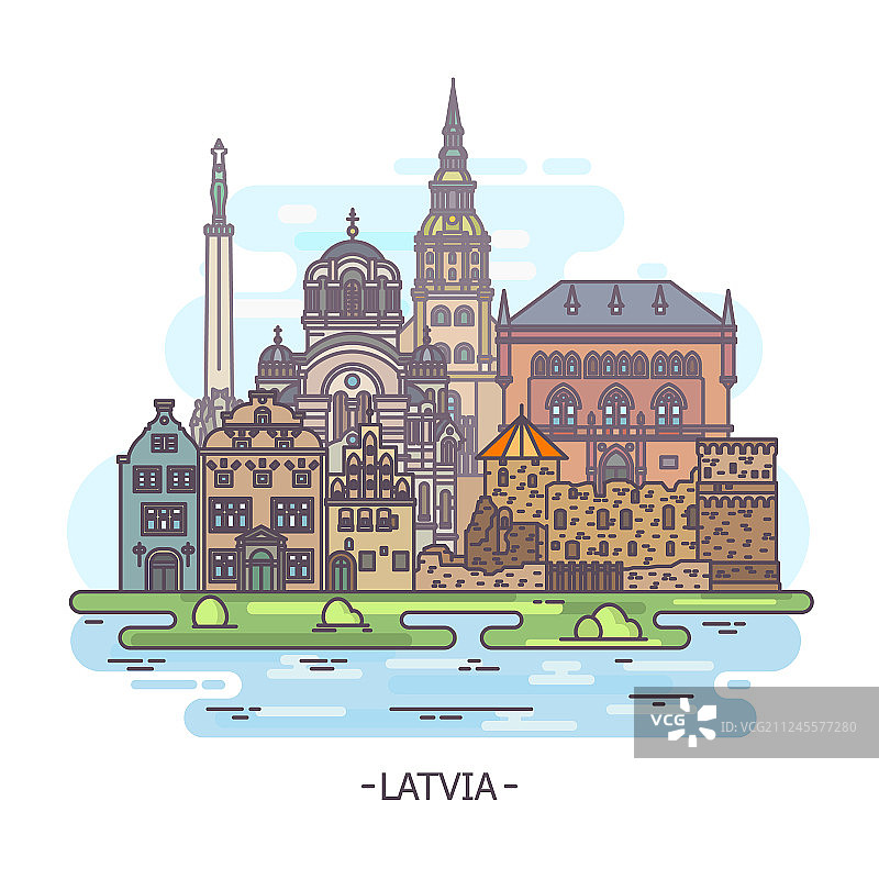 拉脱维亚建筑地标图片素材