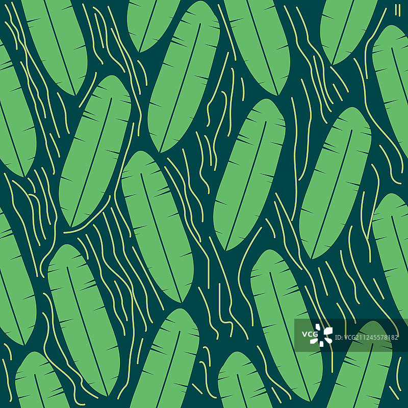 芭蕉叶无缝图案图片素材