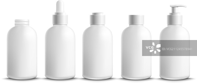 面霜和身体乳液瓶子容器图片素材