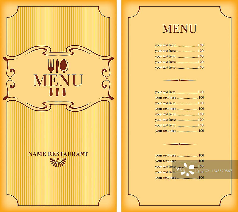 带价格的菜单模板图片素材