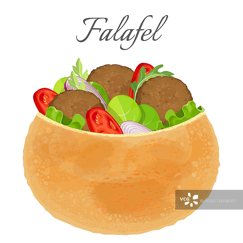 肉和新鲜蔬菜馅的美味炸丸子图片素材