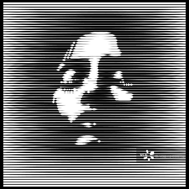 对比风格的平行线条人像图片素材