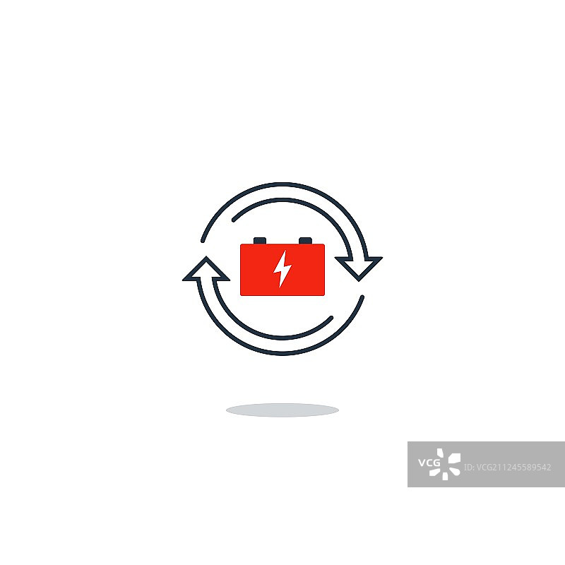 电动汽车电池充电概念图片素材