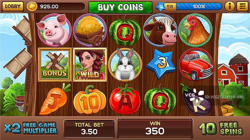 免费农场风格游戏界面图片素材