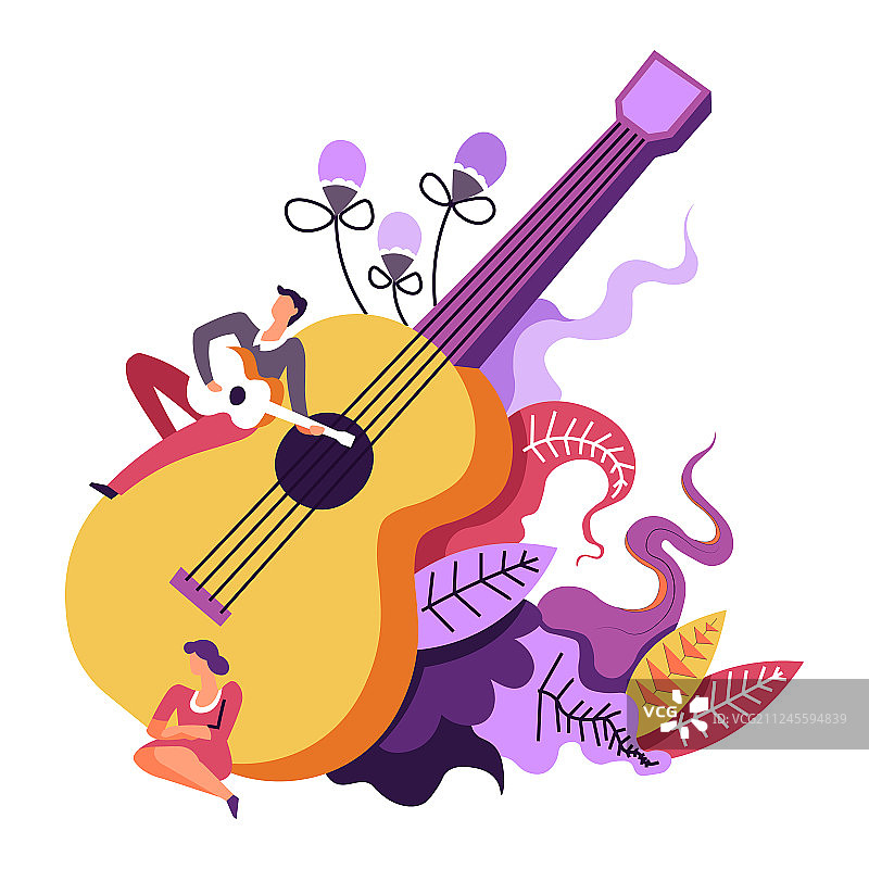 吉他音乐会表演图片素材
