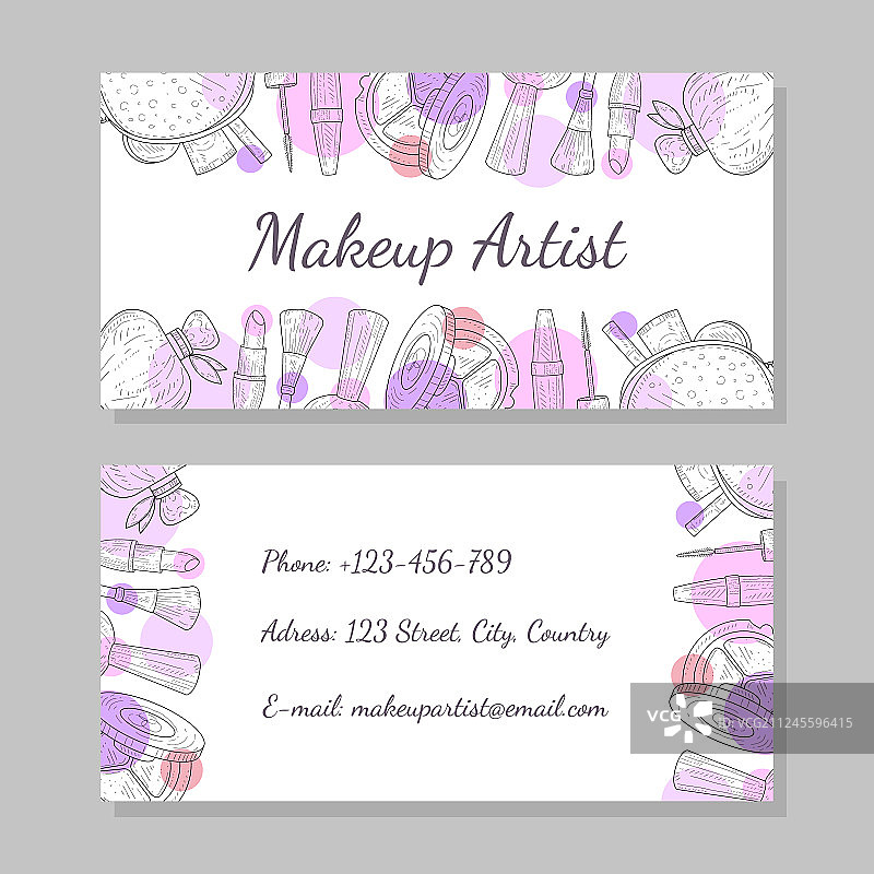 化妆师名片图片素材