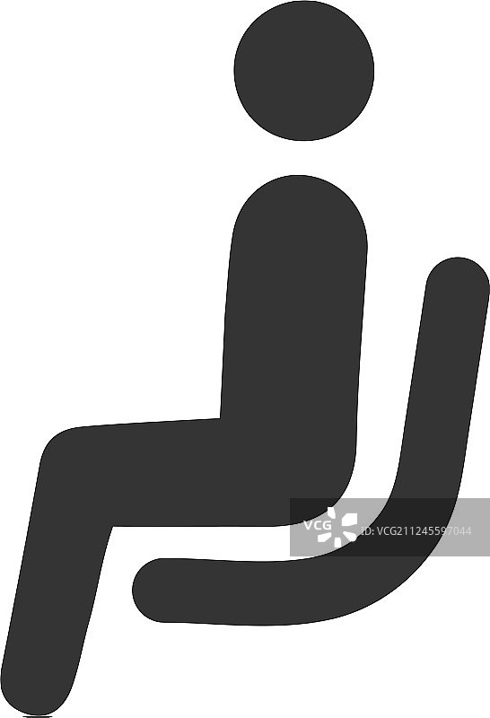 等待的坐姿图标图片素材