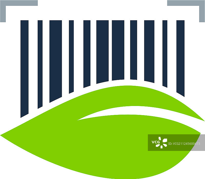 自然条形码Logo图标设计图片素材