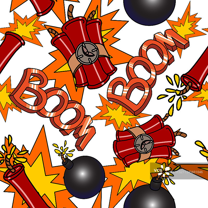 Boom无缝图案图片素材