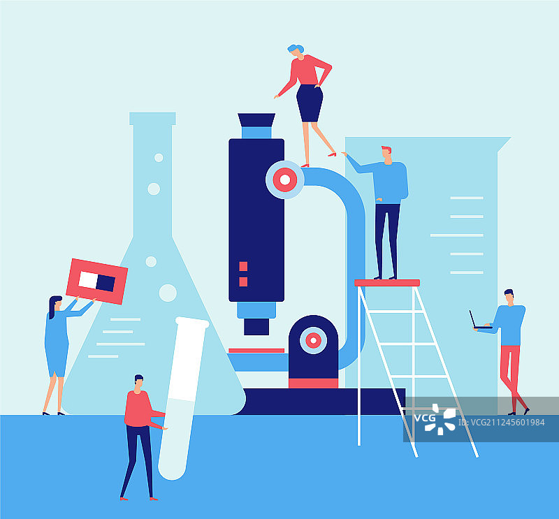 扁平设计风格实验室图片素材