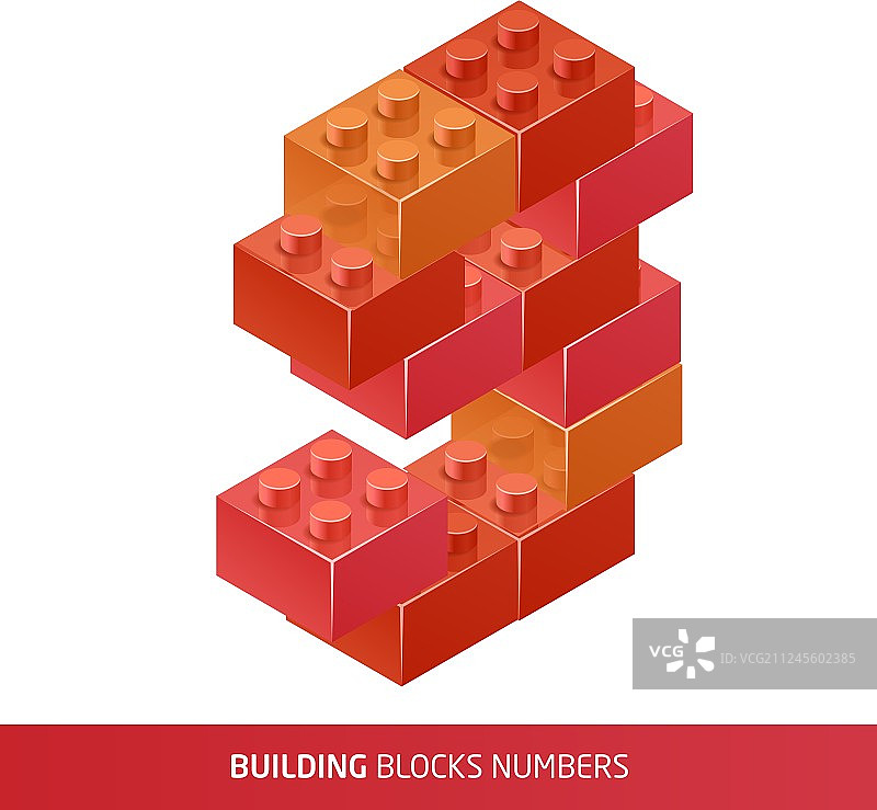 2.5D塑料积木和瓷砖图片素材