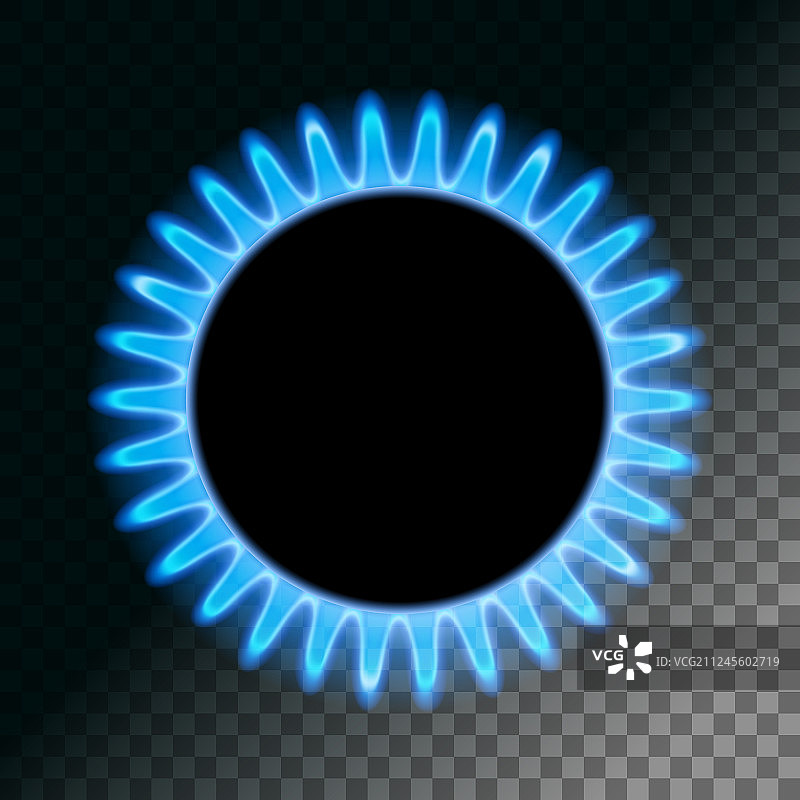 圆形蓝色火焰图片素材