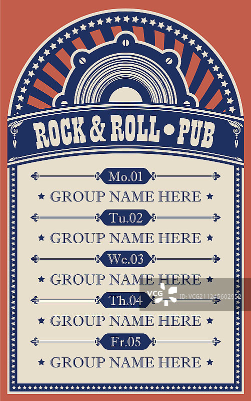 摇滚音乐酒吧现场演出海报图片素材