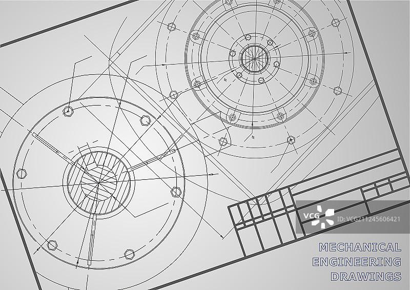 机械工程图纸背景图片素材