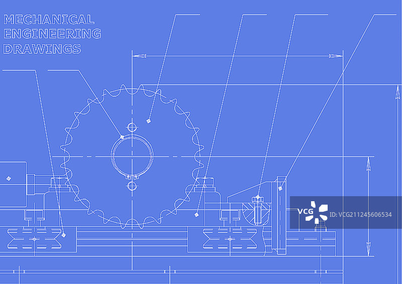 机械工程图纸绘制图片素材