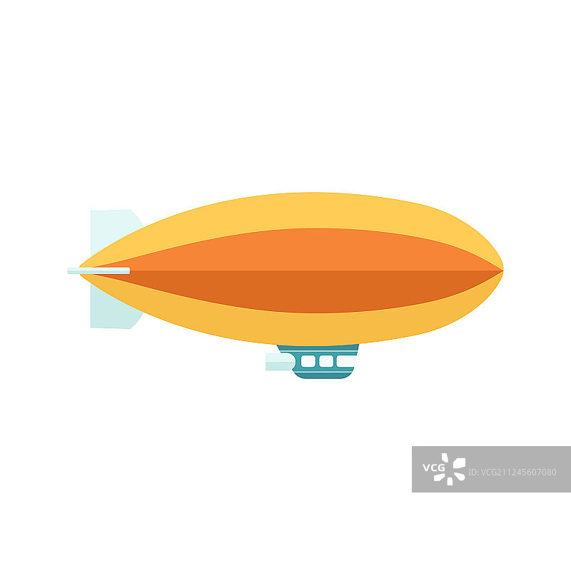 带篮子的复古气球飞艇图片素材
